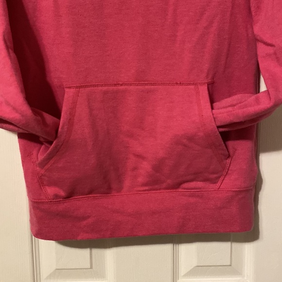 The north face pink pullover hoodie w charcoal inside hoodie part - Picture 4 of 6